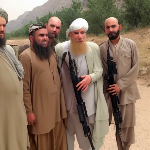 Image similar to bald and bankrupt visits the taliban