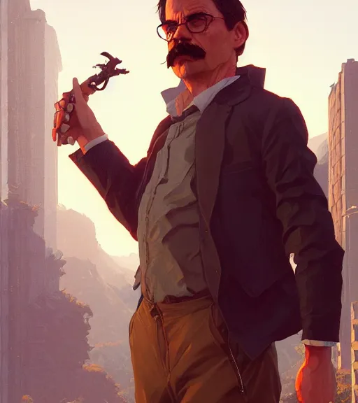 Prompt: Highly detailed portrait Nietzsche in GTA V, Stephen Bliss, unreal engine, fantasy art by Greg Rutkowski, Loish, Rhads, ferdinand knab, Makoto Shinkai and Lois van baarle, ilya kuvshinov, rossdraws, Tom Bagshaw, global illumination, radiant light, detailed and intricate environment