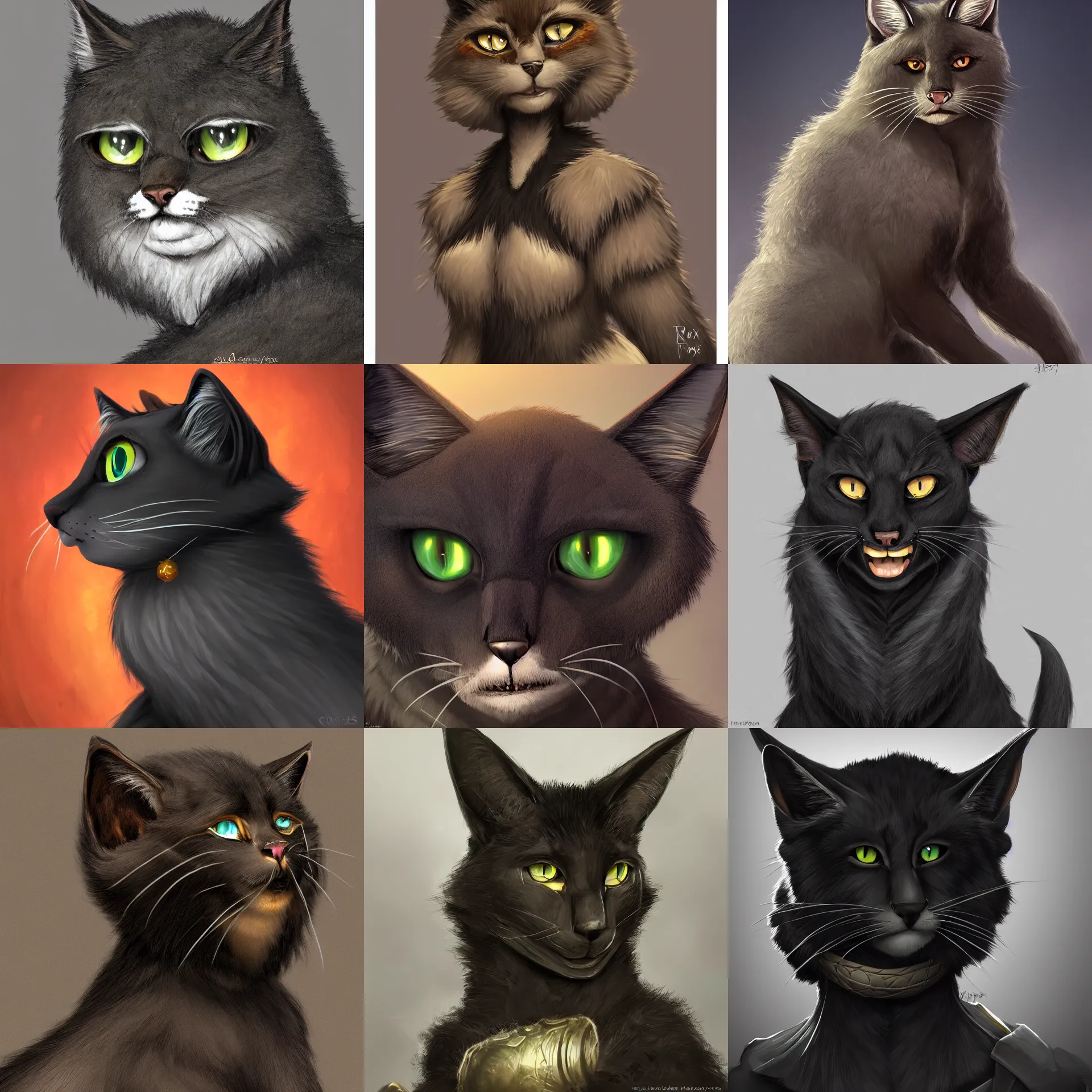Ashfur from Warrior Cats, fanart, trending on, Stable Diffusion