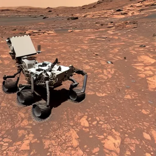 Image similar to show me an alien already mars rover footage