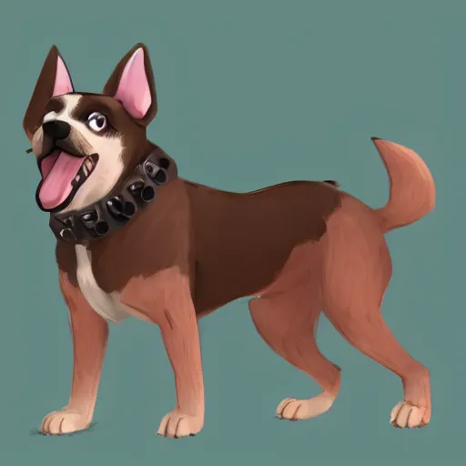 Prompt: A playful and fun-loving dog who loves nothing more than a good game of fetch or a belly rub. Despite their cheerful nature, they can't help but feel a little sad sometimes when they think about how their previous family abandoned them+Sad+dark+artstation+concept art+digital art