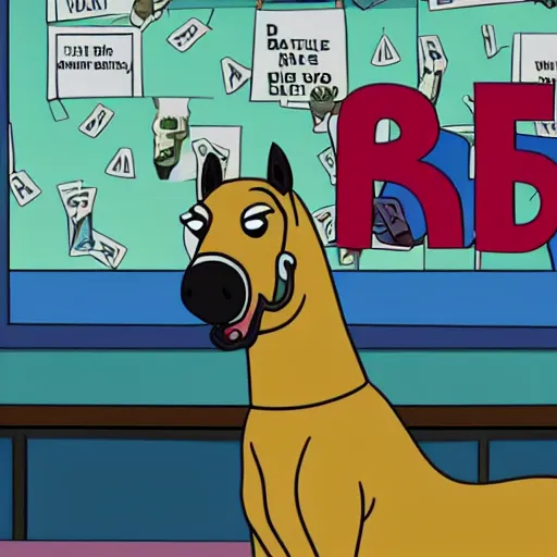 Image similar to bojack horseman starring in better call saul