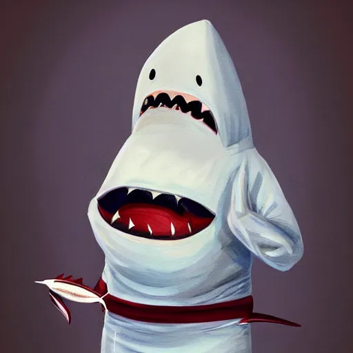 Prompt: Shark in Chef outfit, trending on artstation painting