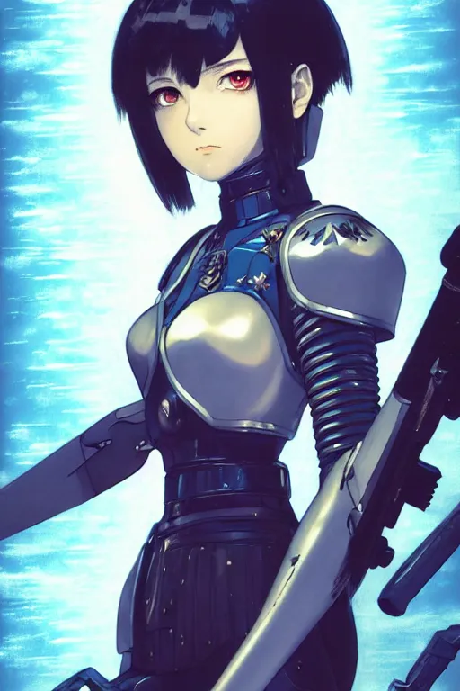 Prompt: portrait of Anime sister of battle, Warhammer 40000, cute-fine-face, white-short-hair pretty face, realistic shaded Perfect face, fine details. Anime. realistic shaded lighting by Ilya Kuvshinov katsuhiro otomo ghost-in-the-shell, magali villeneuve, artgerm, rutkowski, WLOP Jeremy Lipkin and Giuseppe Dangelico Pino and Michael Garmash and Rob Rey