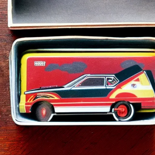 Image similar to a matchbox car from 1980 red