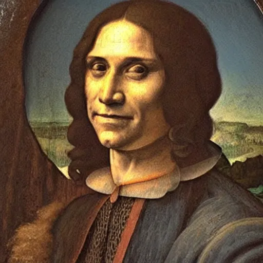 Image similar to portrait of barack obama, painted by leonardo da vinci