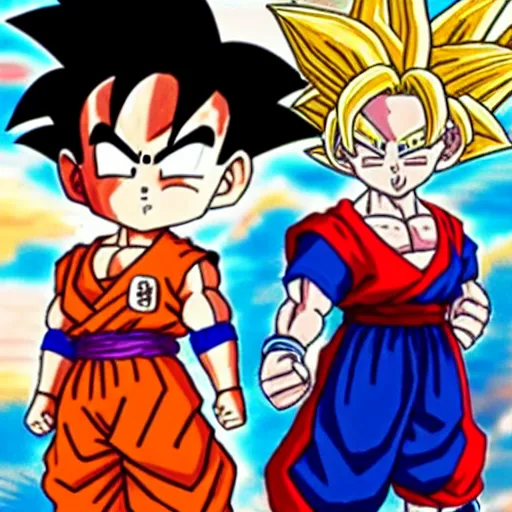 Image similar to goku and chi - chi finally settle down and buy a home