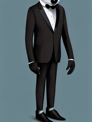 Image similar to full body portrait of anthropomorphic sloth in formalwear : : debonair, gq, noir : : digital art, concept art, digital illustration, photorealism, hyperreal