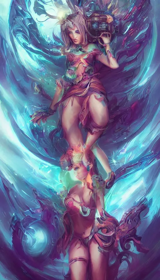 Prompt: psytrance artwork, by ross tran