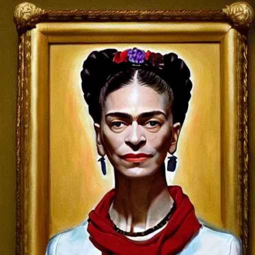 Image similar to Bill Gates cosplaying as Cleopatra, oil on canvas, professional concept art, highly detailed, art in the style frida kahlo