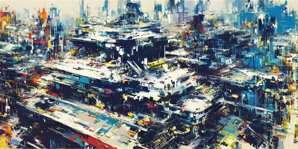 Prompt: google street view of 2. 0 0 2 3, painted by john berkey