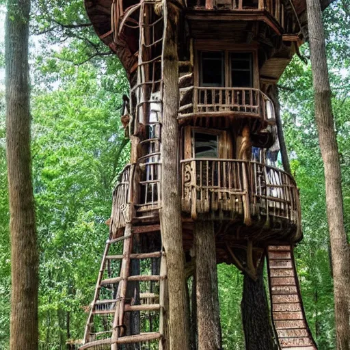 Image similar to treehouse in the moon