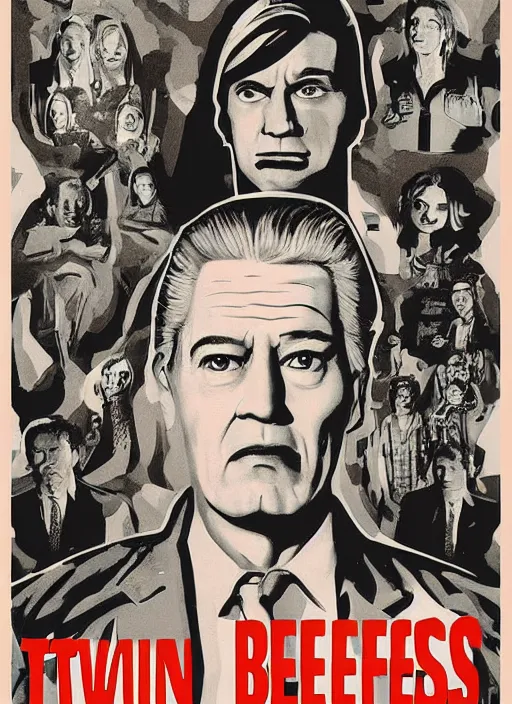 Prompt: twin peaks movie poster art by john d macdonald