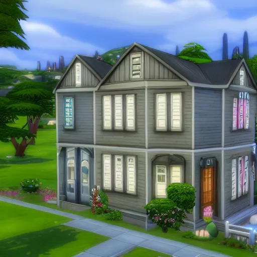 Image similar to sims 4 house exterior