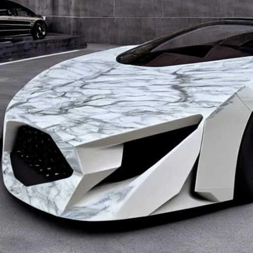 Image similar to a hybrid between a marble and a car