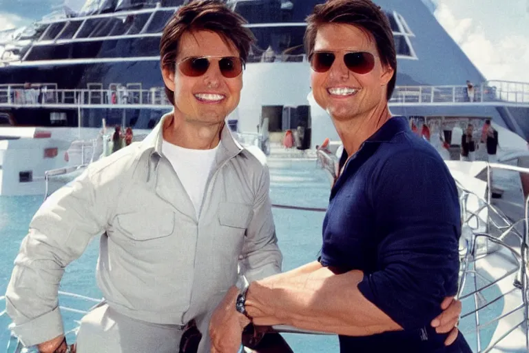 Prompt: tom cruise as a cruise ship