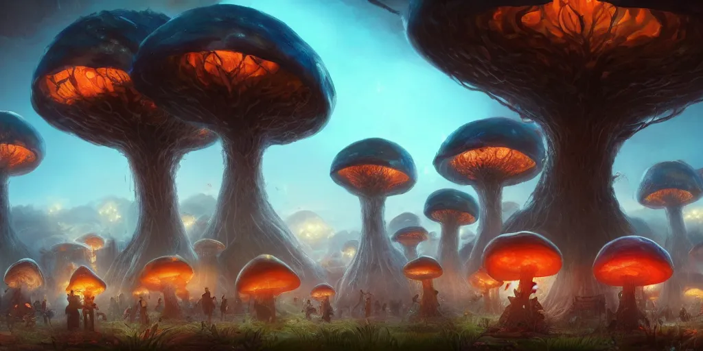 A Fantasy African City Of Giant Glowing Mushrooms Stable Diffusion   0dca53aec861cb0e6fe0119c608c0aff89d7699c 2000x2000.webp