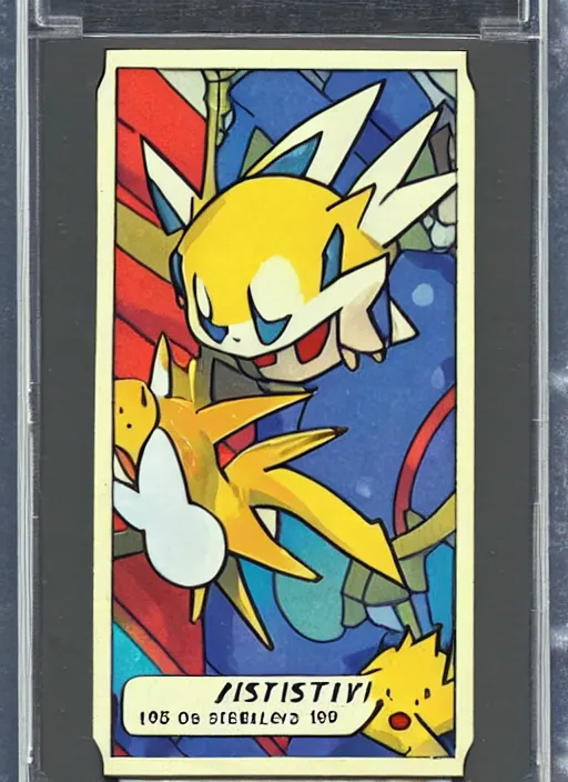 Image similar to a single pokemon card art from 1 9 5 0 award winning art