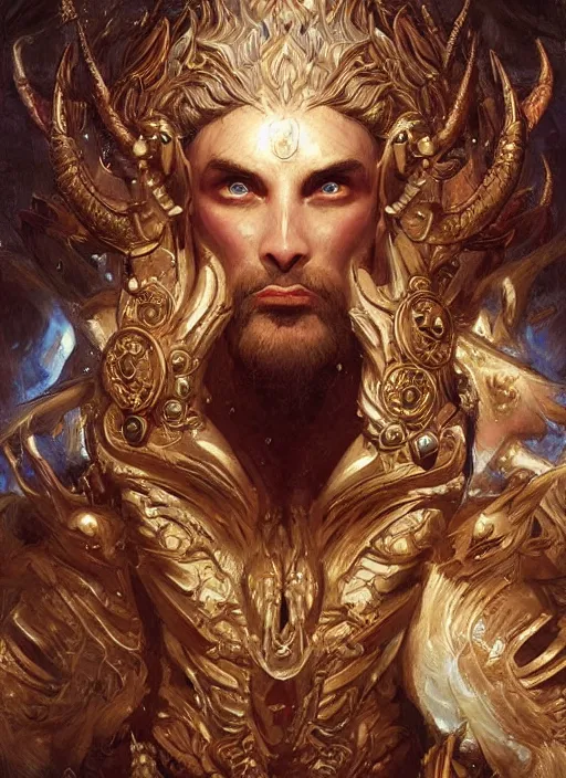 Image similar to digital _ painting _ of _ mythical god _ by _ filipe _ pagliuso _ and _ justin _ gerard _ symmetric _ fantasy _ highly _ detailed _ realistic _ intricate _ port