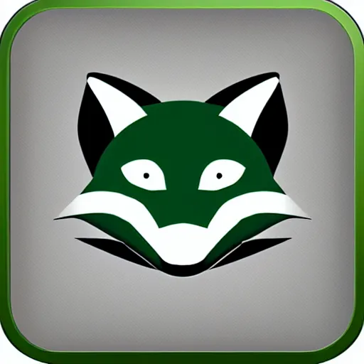 Image similar to green and white banking app icon that looks like a fox