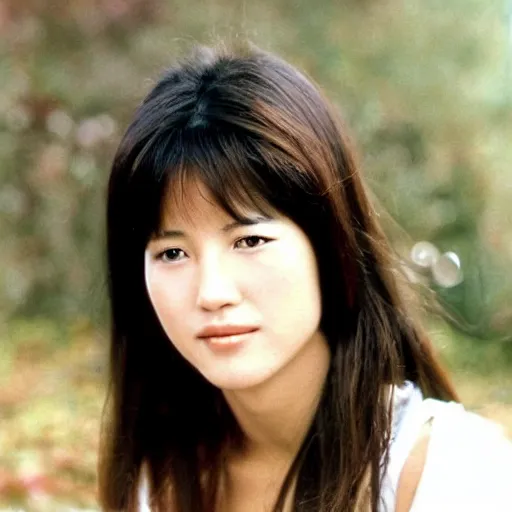 Prompt: face of 20 year old Chinese Sophie Marceau