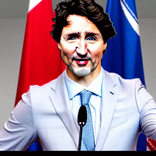 Image similar to justin trudeau as a fancy sock puppet