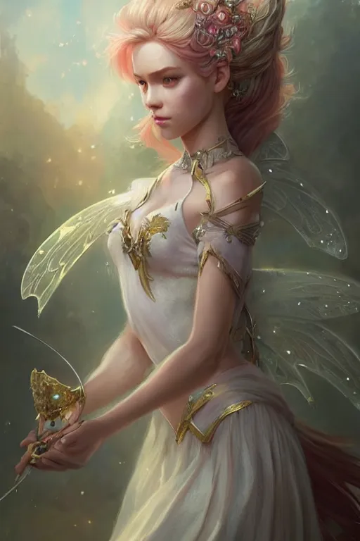 Image similar to fairy princess, highly detailed, d & d, fantasy, highly detailed, digital painting, trending on artstation, concept art, sharp focus, illustration, art by artgerm and greg rutkowski and fuji choko and viktoria gavrilenko and hoang lap