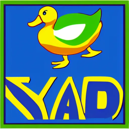 Image similar to a duck, modern, pictorial mark, iconic logo symbol