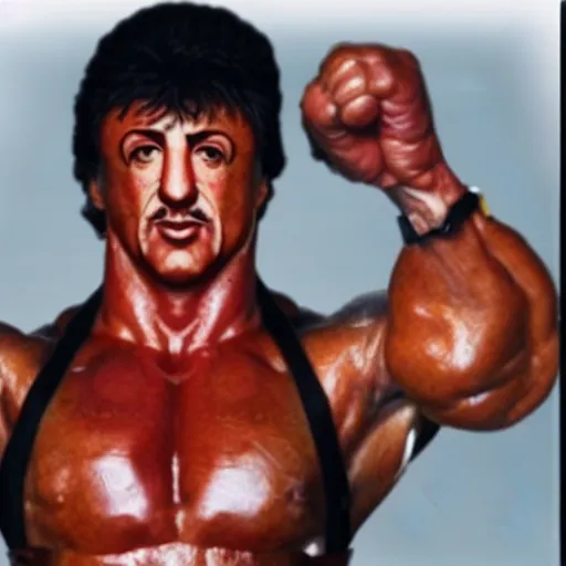 Image similar to stallone made of potatoes