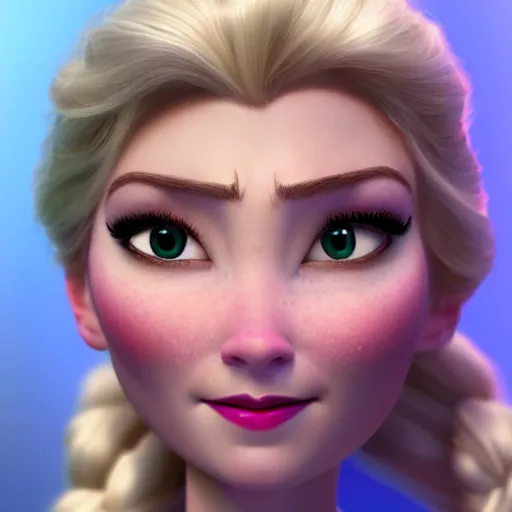 Image similar to elsa from frozen as real woman, hyper detailed, digital art, trending in artstation, cinematic lighting, studio quality, smooth render, unreal engine 5 rendered, octane rendered