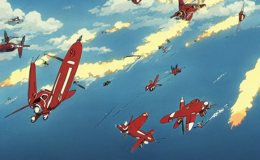 Image similar to Battle of Midway, Studio Ghibli, Porco Rosso