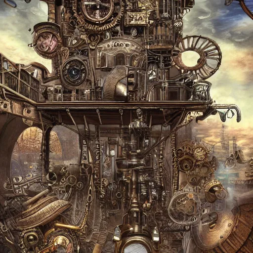 Prompt: steampunk, hyper detailed