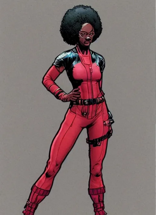 Prompt: apex legends misty knight. concept art by james gurney and mœbius.