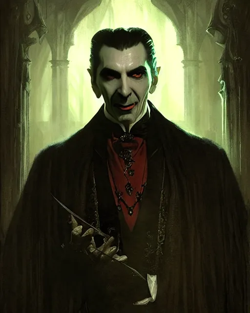 Prompt: portrait of mysterious bela lugosi's dracula, fantasy character portrait, ultra realistic, concept art, intricate details, highly detailed by greg rutkowski, gaston bussiere, craig mullins, simon bisley