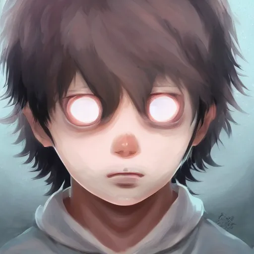 Prompt: cute little boy anime character inspired by jason voorhees art by rossdraws, wlop, ilya kuvshinov, artgem lau, sakimichan and makoto shinkai, anatomically correct, extremely coherent, highly detailed, sharp focus, slasher movies, smooth, red lighting, very realistic, symmetrical h 5 7 6