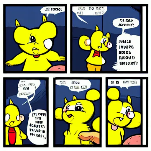 Prompt: sonichu comic with sonichu and chris - chan in jail