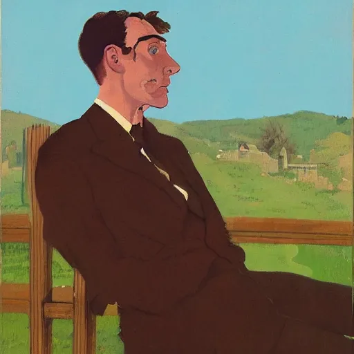 Image similar to a portrait of a character in a scenic environment by Austin Briggs