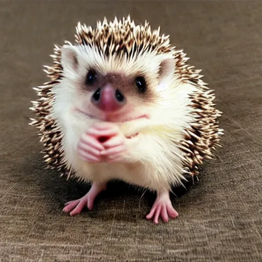 Image similar to twitch emote of a cute hedgehog, adorable, cute