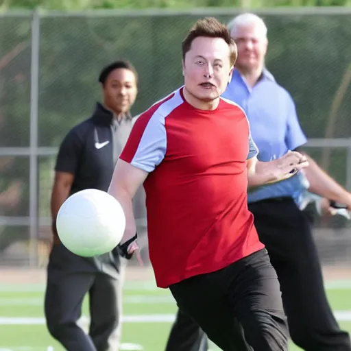 Image similar to elon musk playing football