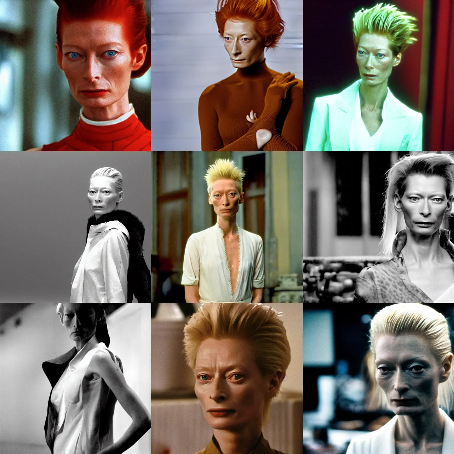 Prompt: tilda swinton from the film enter the dragon, production still