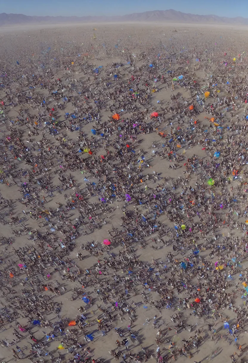 Prompt: burning man festival going wild, close up, photorealistic, hd
