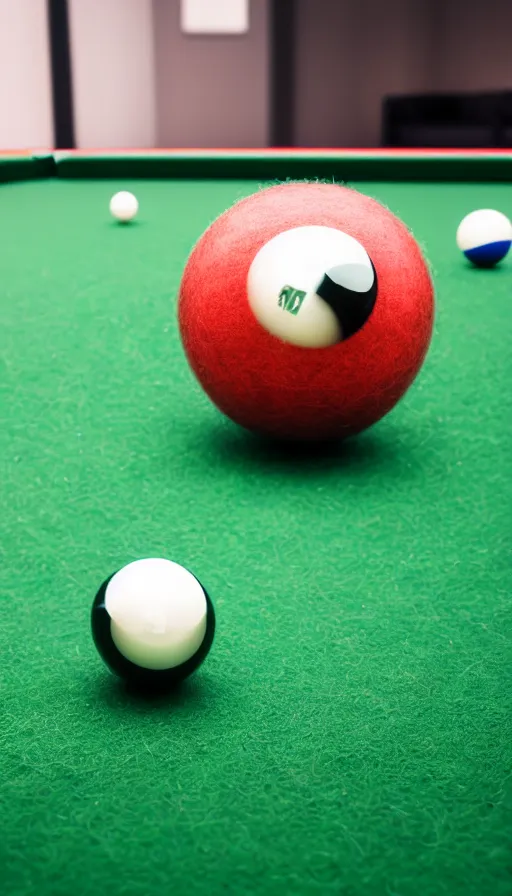 ultra realistic billiard ball on green felt pool table | Stable ...