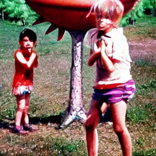 Image similar to alien in soviet children's camp, top secret style, realistic photo, 1 9 7 0 s, color