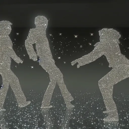 Image similar to micheal jackson moonwalking in heaven glitter mirror angels lights photorealistic ultra detailed 8 k, digital painting, unreal engine, 3 d render