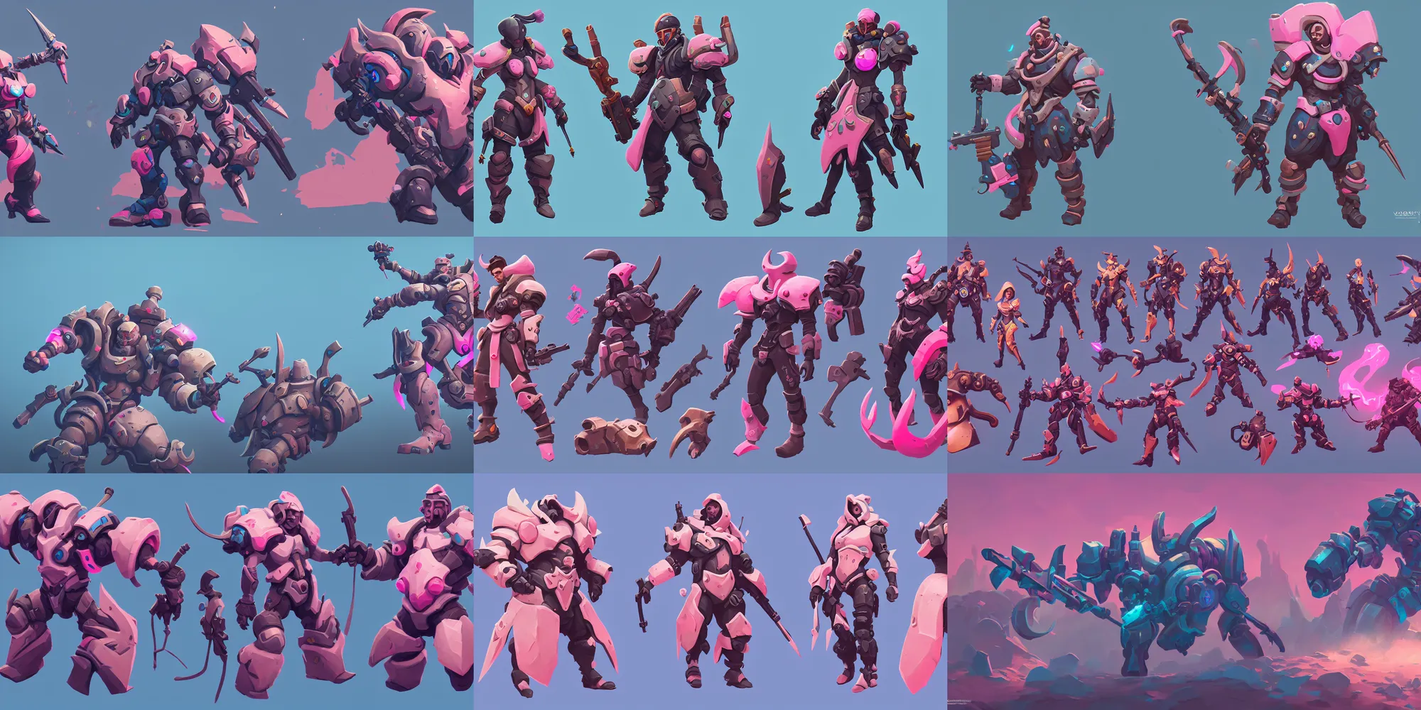 Prompt: game asset of vitaly bulgarov, in gouache detailed paintings, props, stylized, 2 d sprites, kitbash, arcane, overwatch, blue and pink color scheme, 8 k, close up