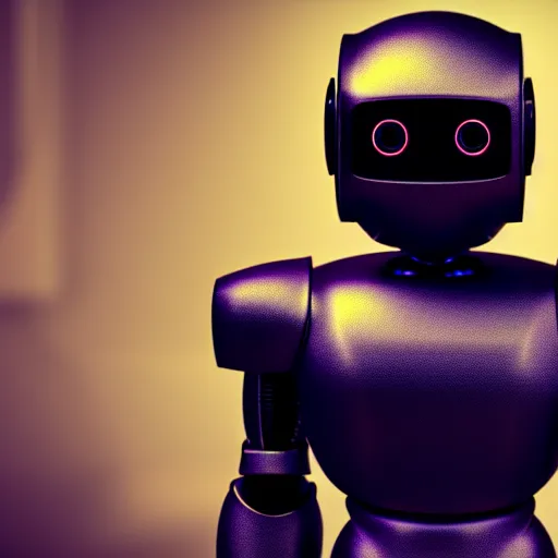 Image similar to a cute little robot. super realistic 8 k render of a dark hooded powerful elegant, cinematic composition