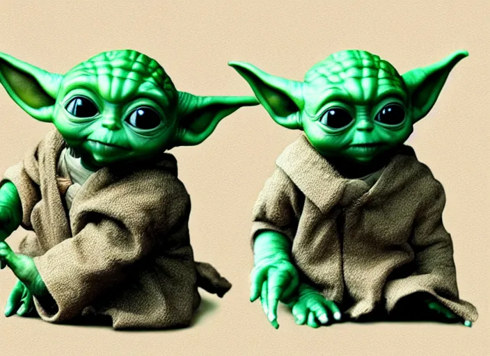 Prompt: baby yoda if he was human. Highly detailed. 8k. Fantasy horror.