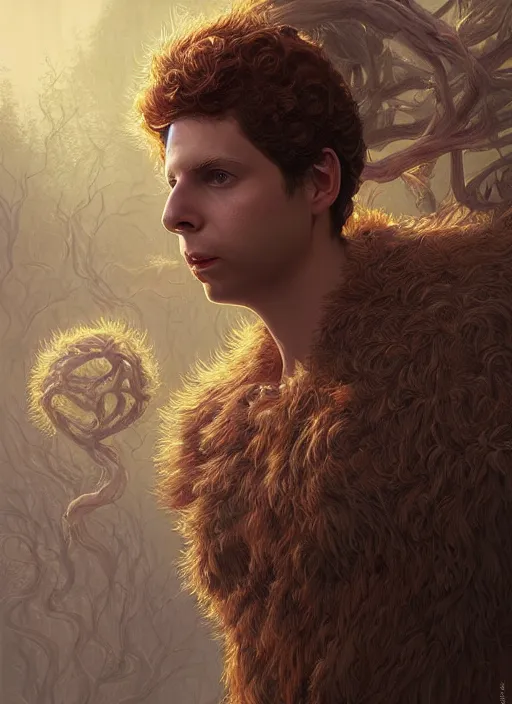 Prompt: portrait of Micheal Cera as a large Lovcraftian monster, fantasy, intricate, elegant, highly detailed, digital painting, artstation, concept art, smooth, sharp focus, illustration, art by artgerm and greg rutkowski