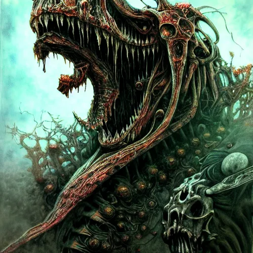 Image similar to a highly detailed character photo of chthonic serious sam 2 gmeplay monster by Ayami Kojima, Beksinski, Giger,intricate, digital painting, artstation, intricate, concept art, smooth, sharp focus, illustration