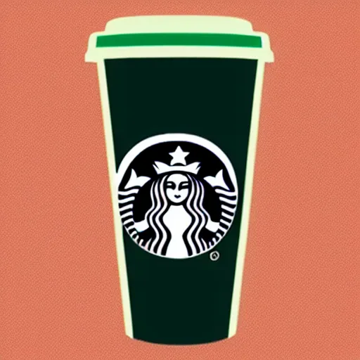 Prompt: ariana grande as the starbucks logo on the cup of a latte